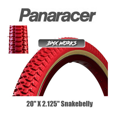 Panaracer NTKK Snakebelly Tyre 20" x 2.125" Kevlar Bead Red