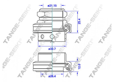 Genuine Tange MX-125 Chrome & Black Headset