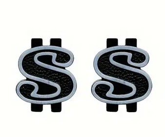 BMX Dollar Valve Caps Pairs - Black - Old School BMX