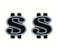 BMX Dollar Valve Caps Pairs - Black - Old School BMX