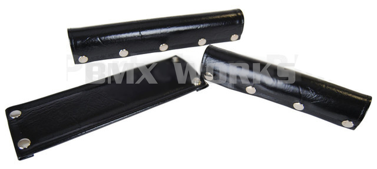 Flite 3 Piece Vinyl 5 Snap Plain Pad Set - Black