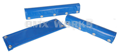 Flite 3 Piece Vinyl 5 Snap Plain Pad Set - Blue