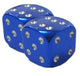 BMX Dice Valve Caps Pairs - Dark Blue Aluminium - Old School BMX