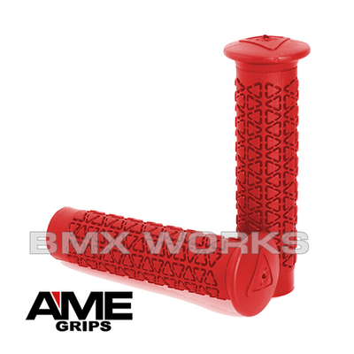 AME Freestyle Round Grips - Red Pair