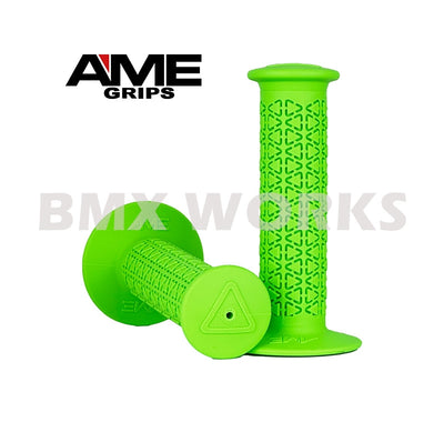AME Grips Round Fluro Green Pair