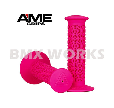 AME Grips Round Fluro Pink Pair