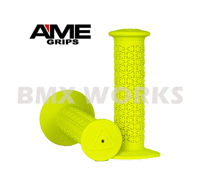 AME Grips Round Fluro Yellow Pair