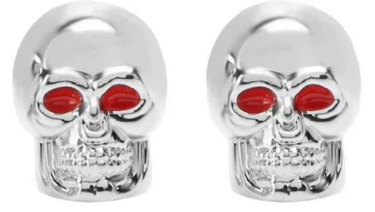 BMX Skeleton Valve Caps Pairs - Chrome