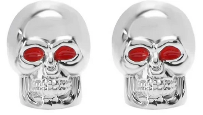 BMX Skeleton Valve Caps Pairs - Chrome