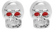 BMX Skeleton Valve Caps Pairs - Chrome