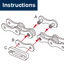 Izumi Chain Joining Link 1/2" x 1/8" Black