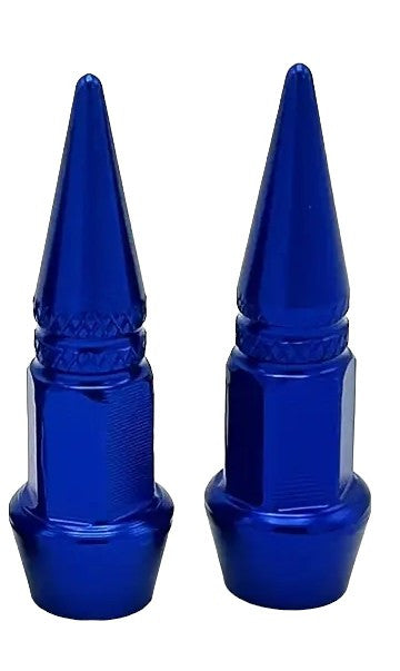 BMX Long Bullet Valve Caps Pairs - Dark Blue