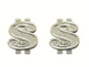 BMX Dollar Valve Caps Pairs - Chrome - Old School BMX