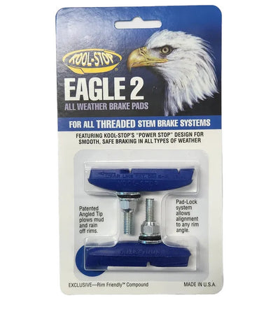 Kool Stop Eagle 2 Threaded Brake Pads Blue - Sold In Pairs