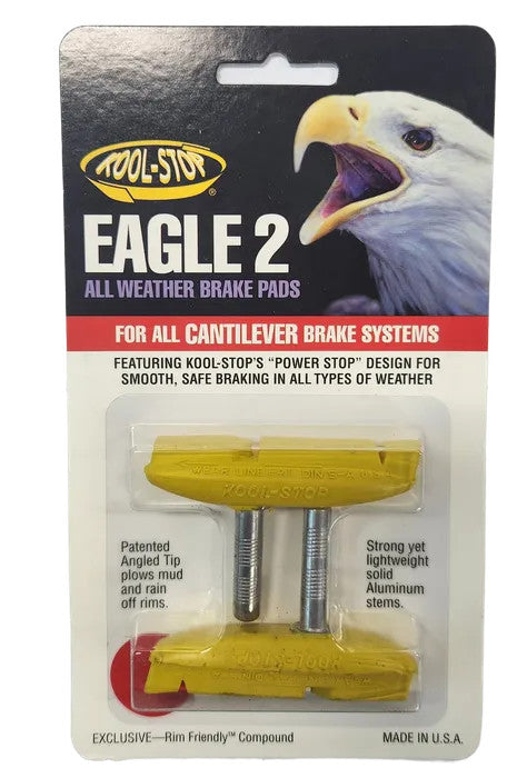 Kool Stop Eagle 2 Cantilever Brake Pads Yellow - Sold In Pairs