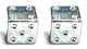 BMX Dice Valve Caps Pairs - Chrome - Old School BMX