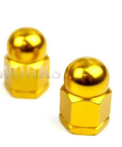 Anodized 3/8" x 26T Acorn Axle Nuts Pairs - Gold