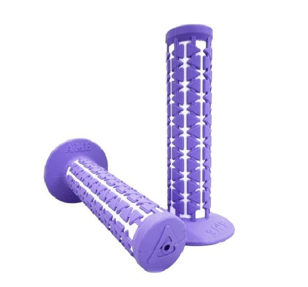 AME Dual Grips - Fluro Lavender Over White Pair