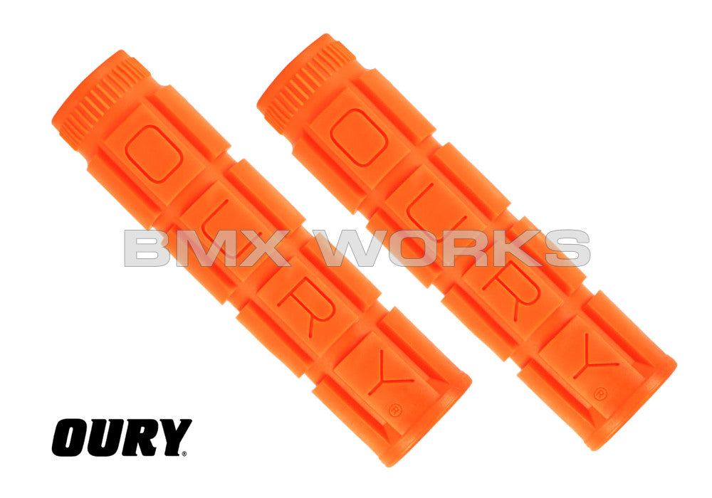 Oury Downhill V2 Freestyle Grips - Orange Pair