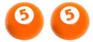 BMX Billiard Ball Valve Caps Pairs - Orange