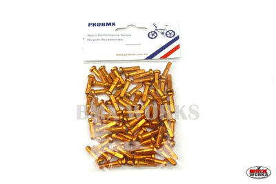 14G x 16mm Aluminium Spoke Nipples Orange - Pack of 75
