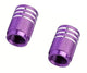 BMX 3 Stripe Valve Caps Pairs - Purple