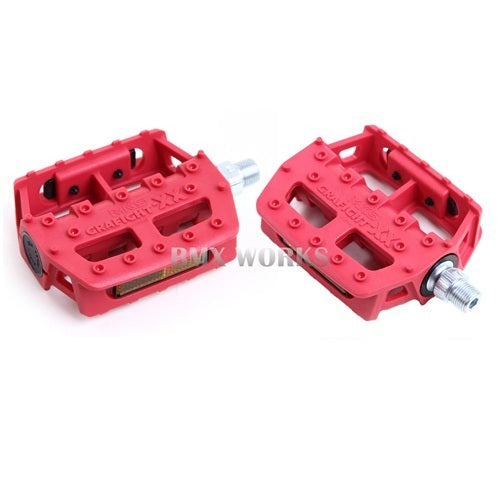 MKS Graphite XX 1/2" Pedals Red