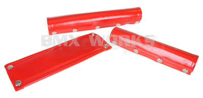 Flite 3 Piece Vinyl 5 Snap Plain Pad Set - Red