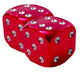 BMX Dice Valve Caps Pairs - Red Aluminium - Old School BMX