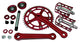 Limited: ProBMX 3 Piece Crank Set, BB & Pedals - Red