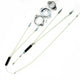 Gyro Rotor Complete Set 25.4mm - 1" White Cables & Chrome Fittings