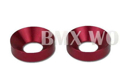 Redline Flight Style Crank Washers Pair Red