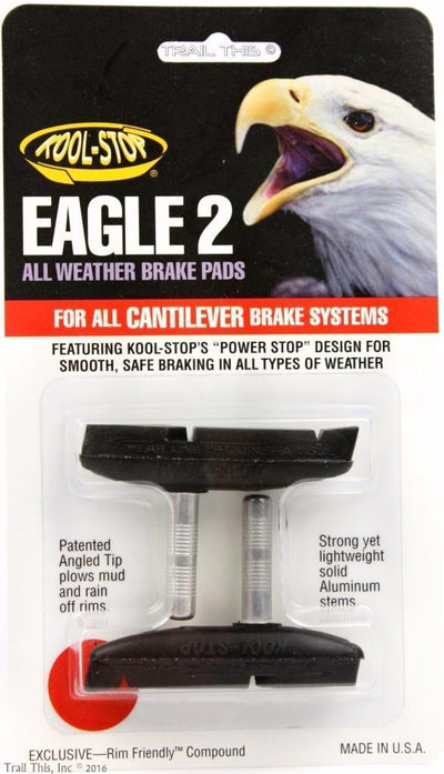 Kool Stop Eagle 2 Cantilever Brake Pads Black - Sold In Pairs