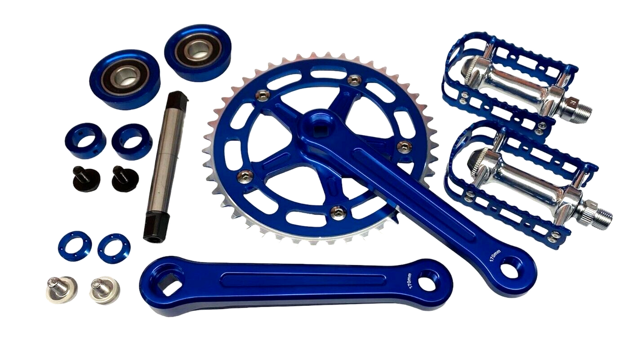 Limited: ProBMX 3 Piece Crank Set, BB & Pedals - Dark Blue