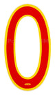 Neal Enterprises Proline 6" Numbers Red & Yellow
